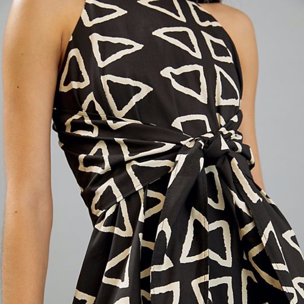 Corey Lynn Calter Triangle Print Halter Midi Dress - image 2